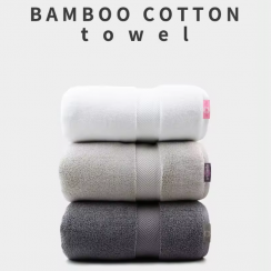 6 Pks Bamboo Cotton Zero Twist Terry Extra Large Bath Towel