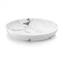 8 Pks Resin Marble Pattern Oval Soap Container Box